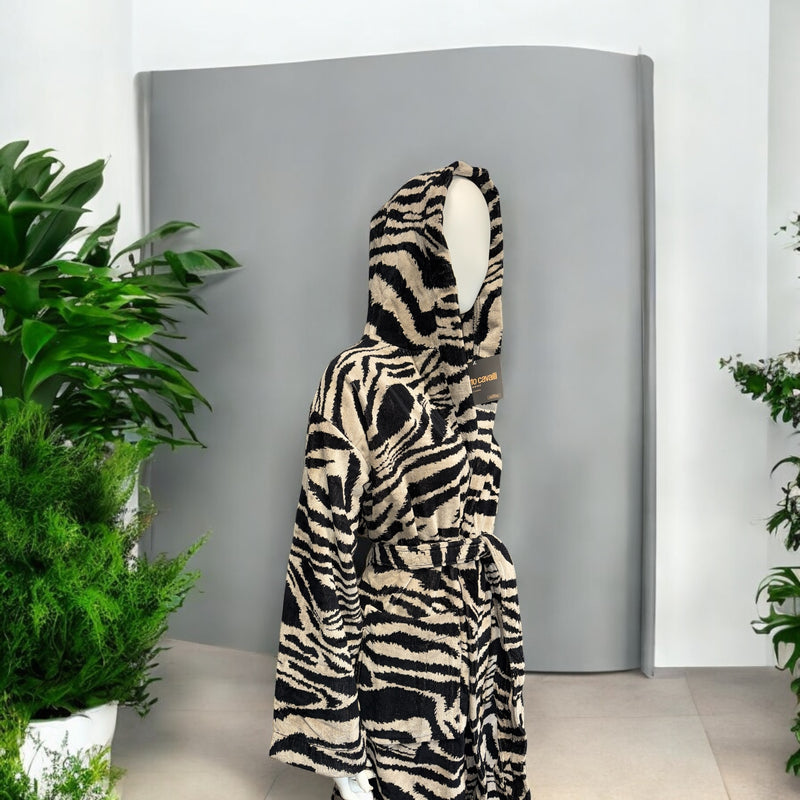 ZEBRA RC Kapşonlu Bornoz Roberto Cavalli