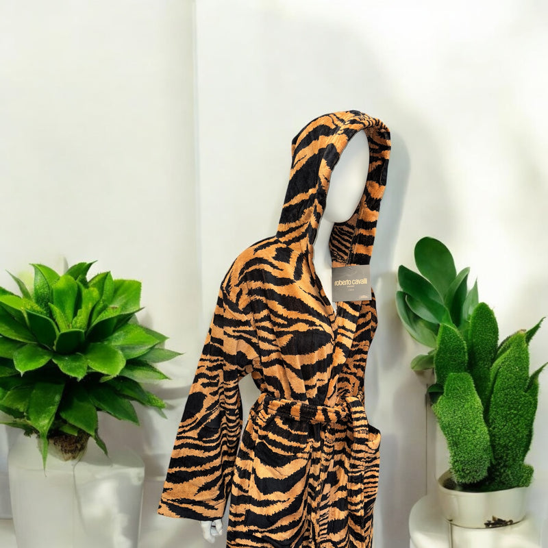 ZEBRA RC Kapşonlu Bornoz Roberto Cavalli