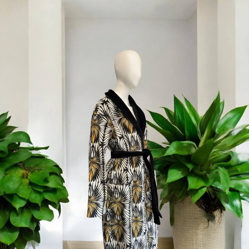 Accappatoio con collo scialle Ray of gold Roberto Cavalli