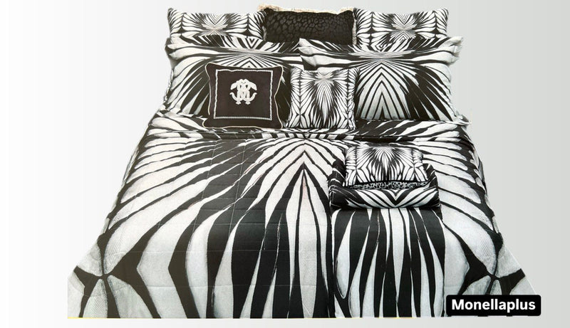 SİYAH &amp; BEYAZ NEVRESİM TAKIMI Roberto Cavalli