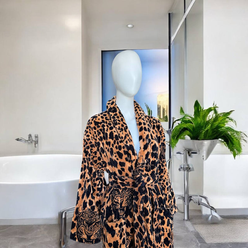 Халат с шалевым воротником Wild Jaguar Roberto Cavalli 2013693